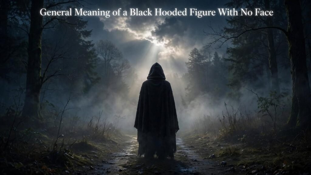 General Meaning of a Black Hooded Figure With No Face